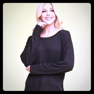 Cute Waist Side Tie Black Top 💕💕🛍